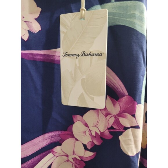 Tommy Bahama Orchid Opulence Print Sleeveless Silk Shift Dress Size Medium - Picture 4 of 13